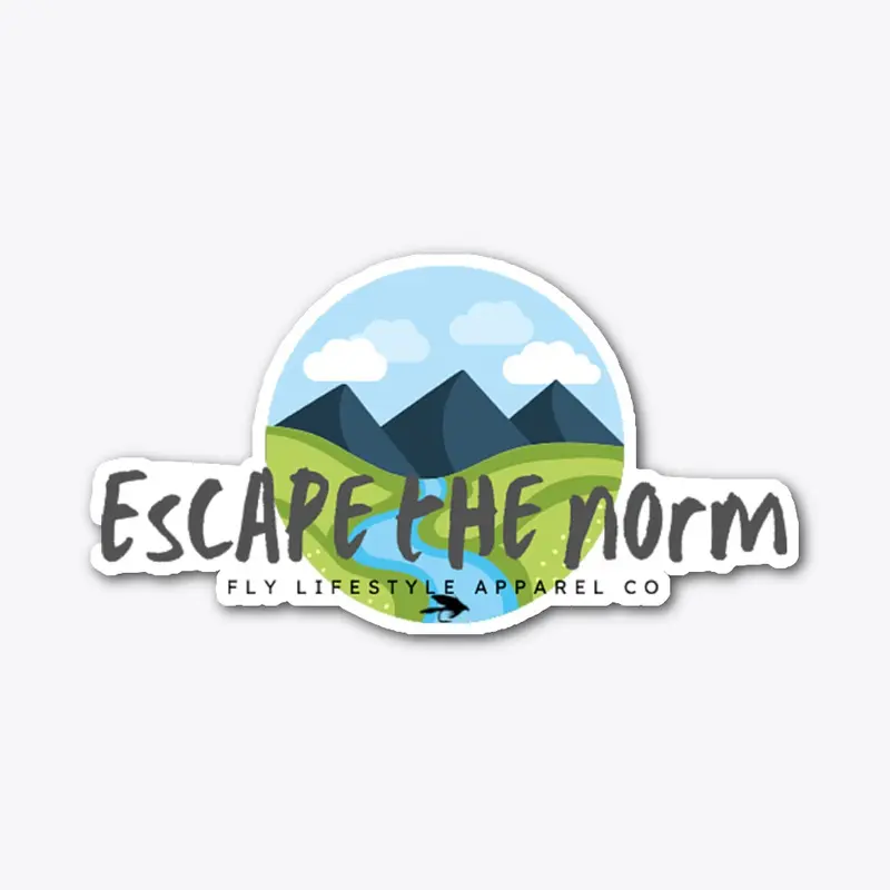 Escape the Norm Mountain Stream Graphic